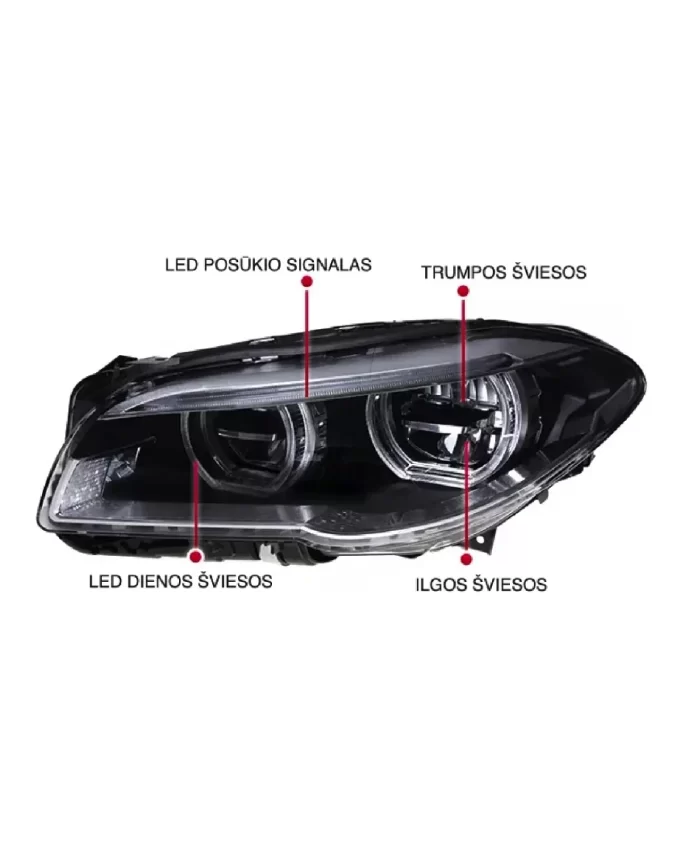 BMW F10 F11 2009-2013 FULL LED priekiniai žibintai