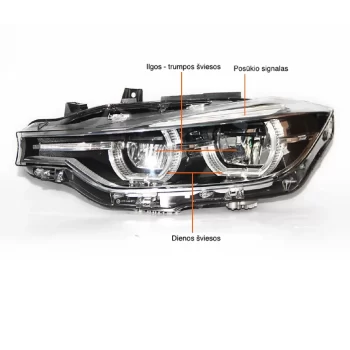 BMW F30 F31 2012- FULL LED priekiniai žibintai (HAL)