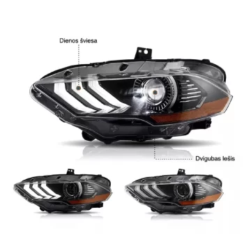 FORD MUSTANG MK6 2018- LED priekiniai žibintai