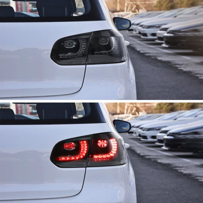 VW GOLF MK6 2010-2014 LED galiniai žibintai (tamsinti)