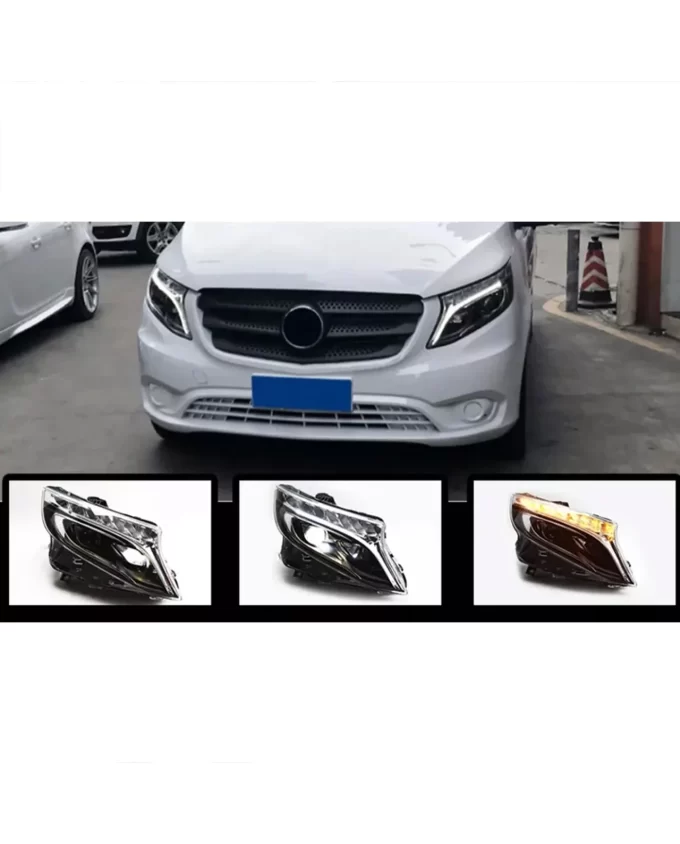 Mercedes-Benz Vito W447 2013-2019 plug and play FULL LED priekiniai žibintai