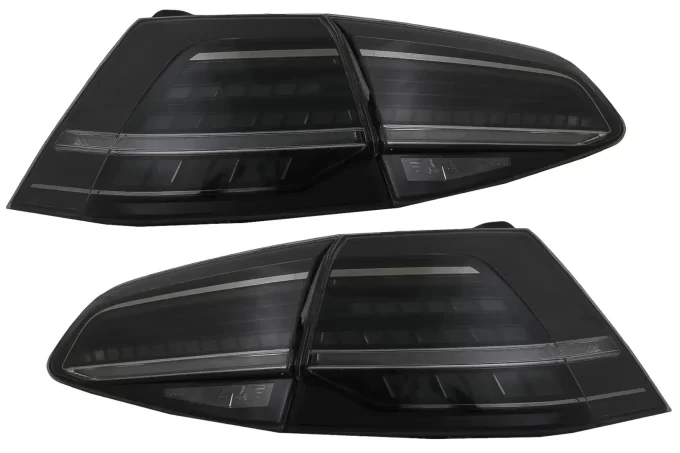 VW GOLF MK7 2013-2019 LED BLACK galiniai žibintai